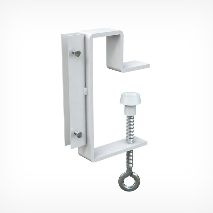 Струбцина с вертикальным П-держателем вывесок и отгибом CLAMP HOLDER-L90 EPG